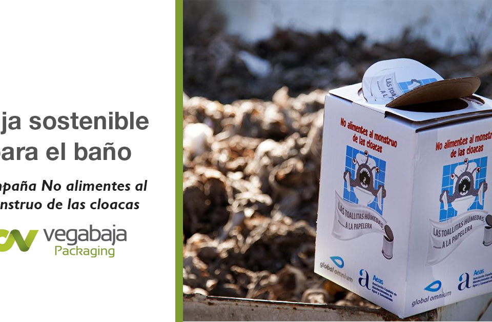 Cajas sostenibles para el baño Vegabaja Packaging. No alimentes al monstruo de las cloacas